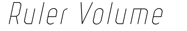 Ruler Volume font preview